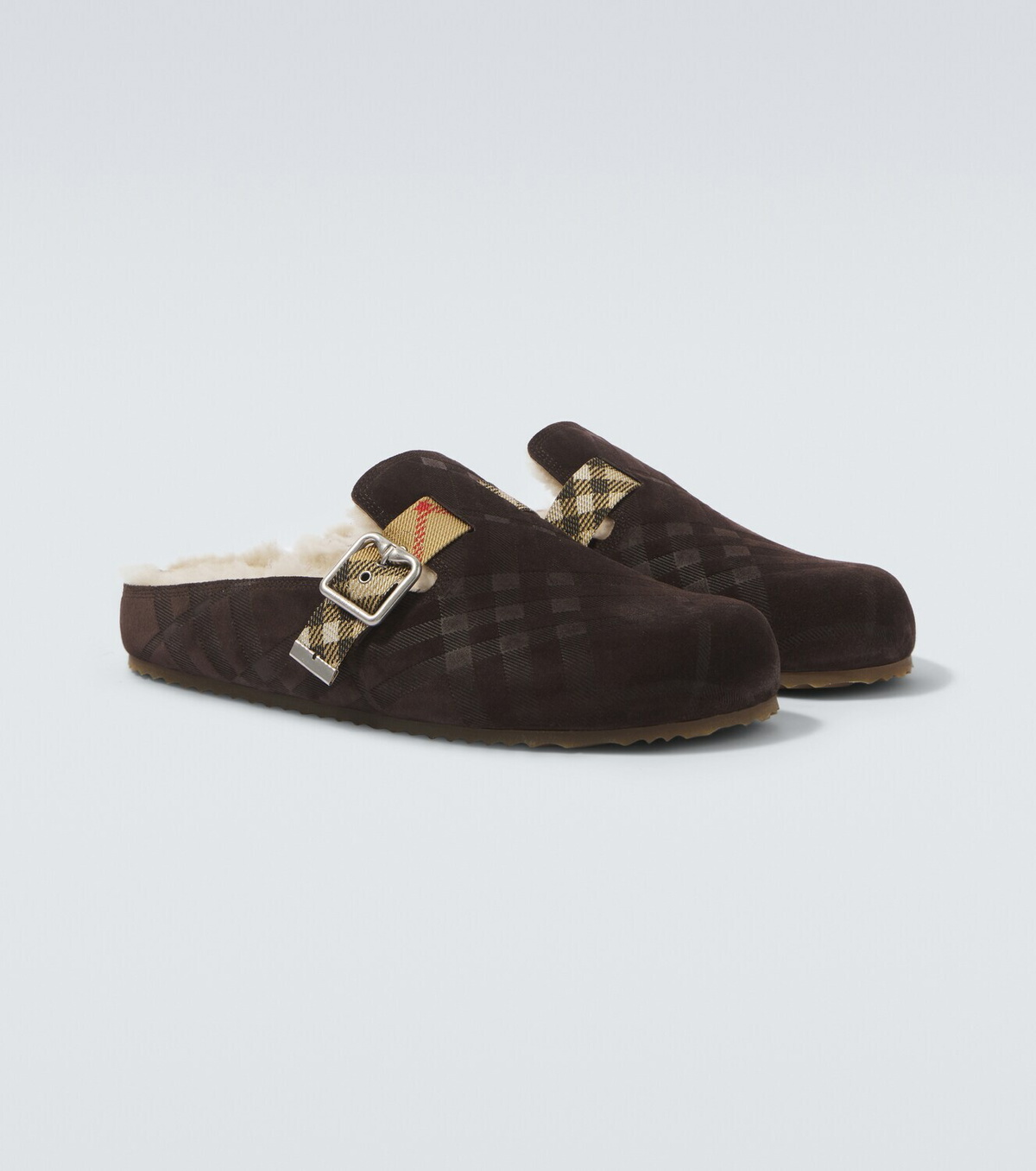 Burberry Urchin shearling-lined suede clogs