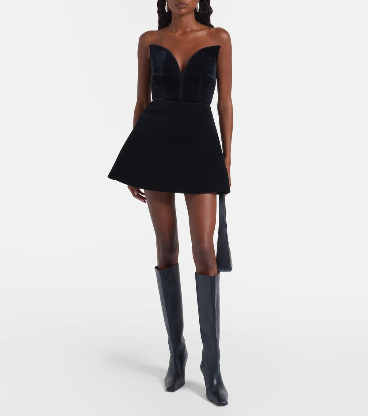David Koma Velvet miniskirt