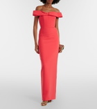 Rachel Gilbert Rydell off-shoulder gown