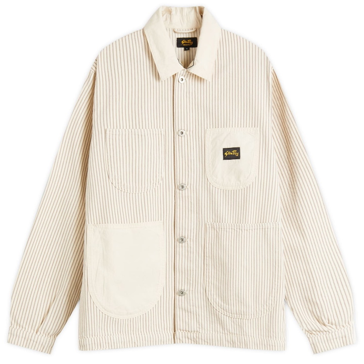 Photo: Stan Ray Men's Coverall Jacket in Hickory Mix