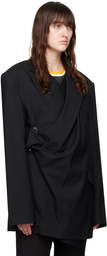 Martine Rose Black Wrap Blazer