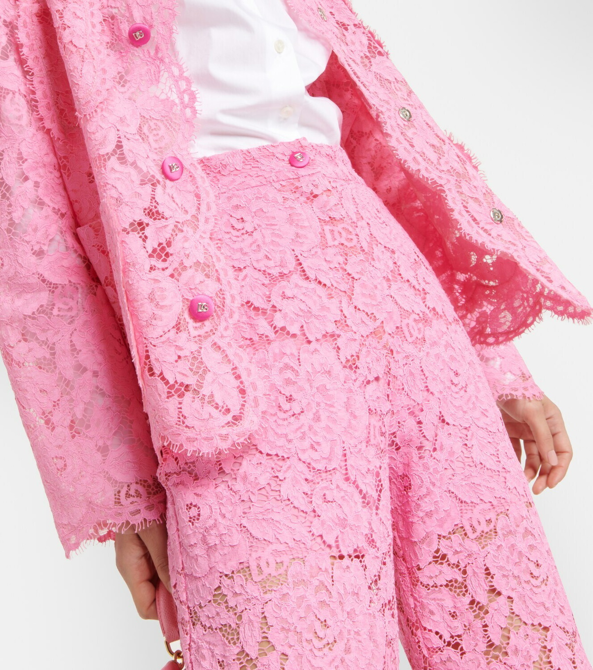 Dolce&Gabbana High-rise wide-leg lace pants Dolce & Gabbana