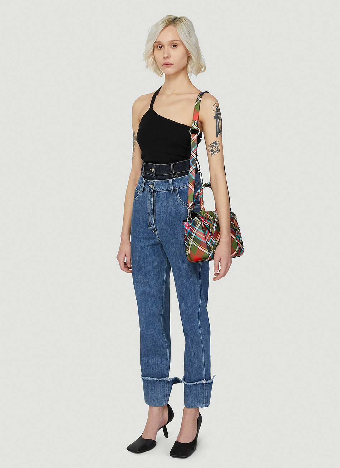 Rokh Contrast Waistline Jeans 