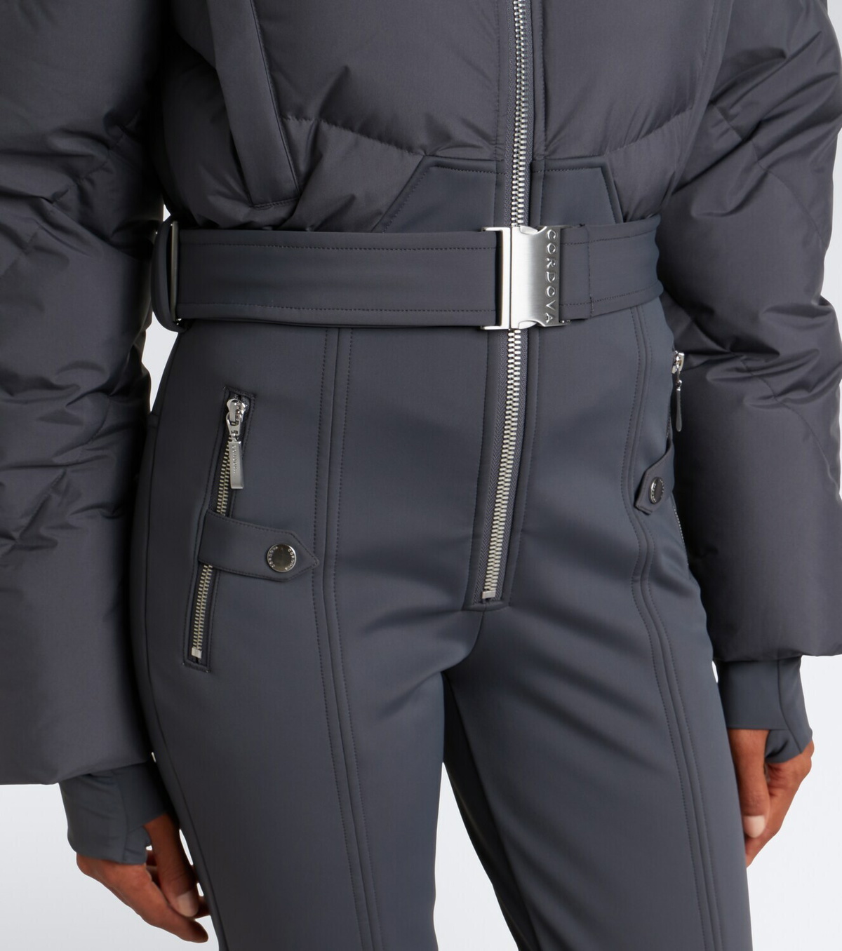Cordova Ajax belted quilted ski suit