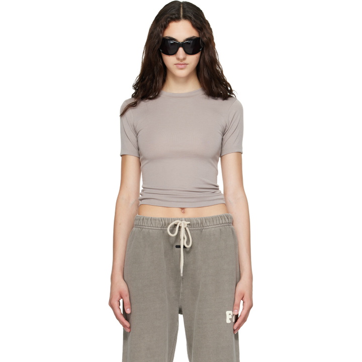 Photo: Fear of God ESSENTIALS Taupe Soft Rib Fitted T-shirt