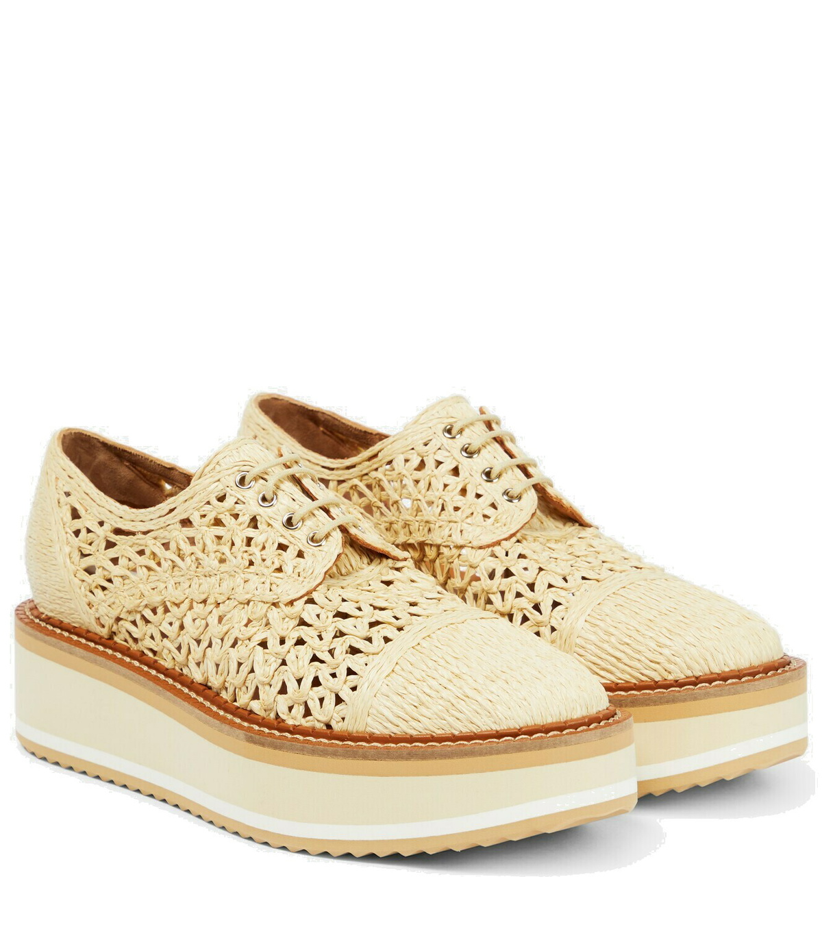 Clergerie Becka leather platform brogues Clergerie