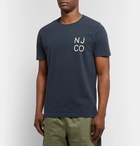 Nudie Jeans - Roy Logo-Print Organic Cotton-Jersey T-Shirt - Navy