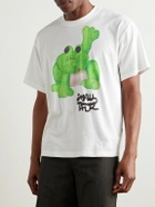 Small Talk - Logo-Print Cotton-Blend Jersey T-Shirt - White