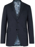 Etro - Slim-Fit Cotton-Blend Jacquard Suit Jacket - Blue