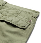 Incotex - Slim-Fit Cotton and Linen-Blend Cargo Trousers - Green