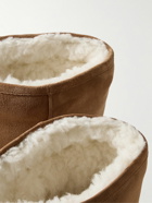 Balenciaga - Alaska Faux Shearling-Lined Suede Boots - Brown