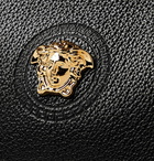 Versace - Logo-Embellished Full-Grain Leather Pouch - Black