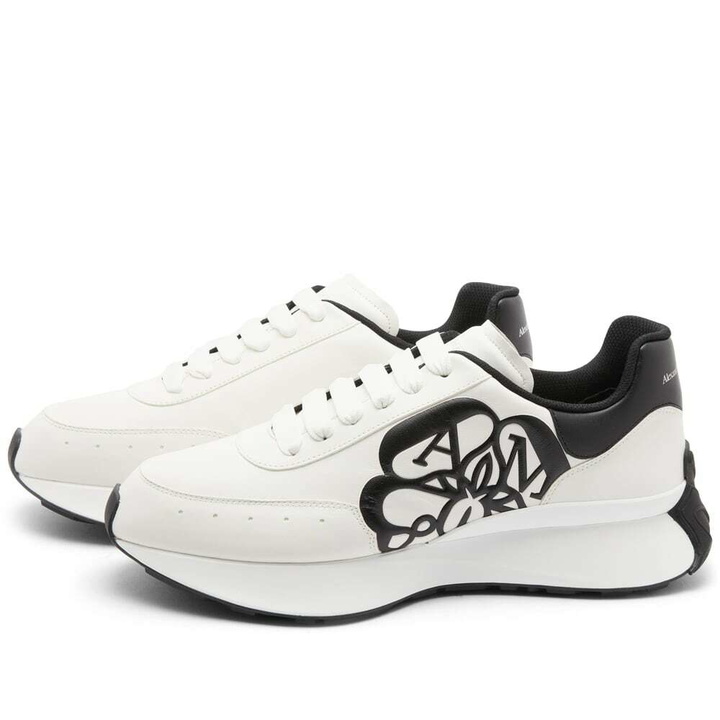 Photo: Alexander McQueen Men's Vintage Runner Sneakers in White/Black