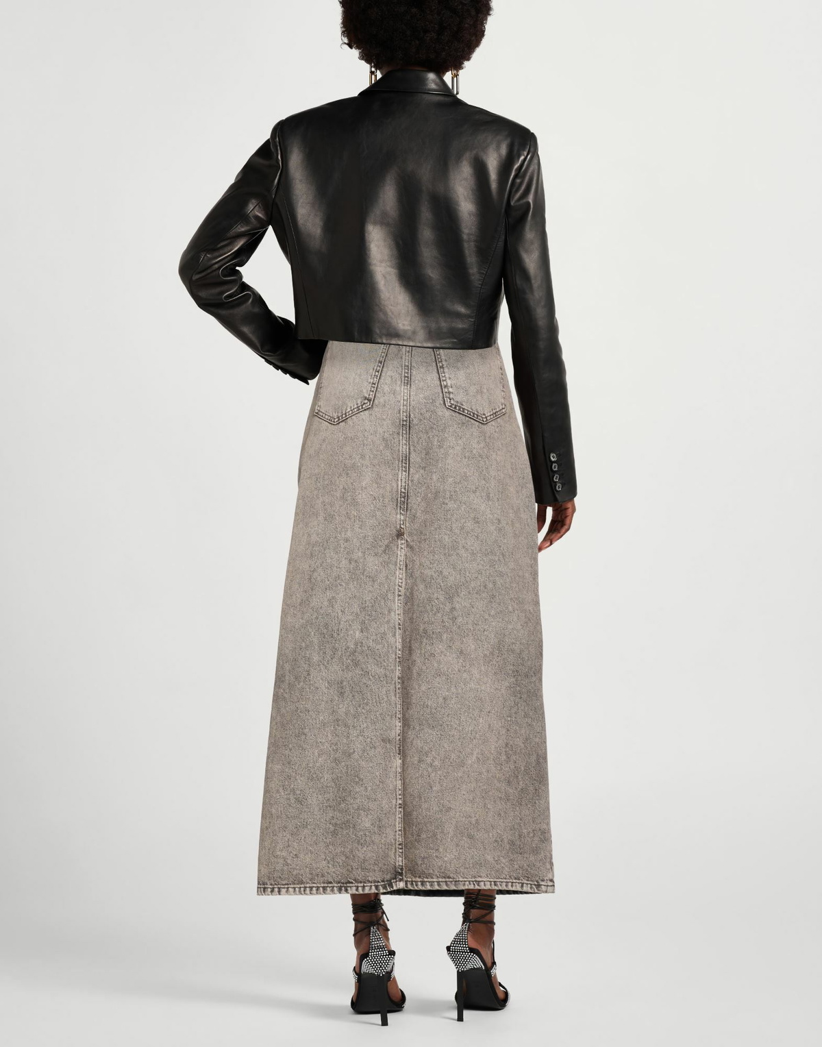 Gestuz Womens Denim skirt in Black