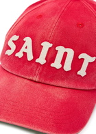 Saint Mxxxxxx Logo-appliquéd Cotton-twill cap - Red - One Size