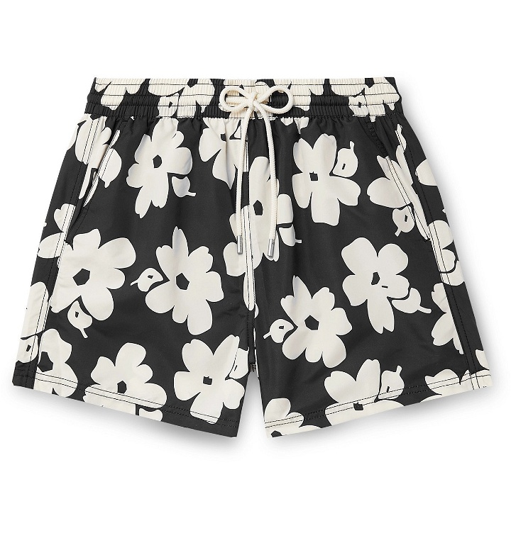 Photo: Atalaye - Beaurivage Short-Length Floral-Print Swim Shorts - Black
