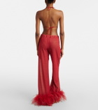 Oséree Lumière Plumage wide-leg pants