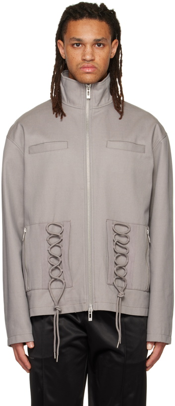 Photo: Han Kjobenhavn Gray Lace-Up Jacket