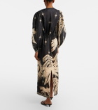 Johanna Ortiz Pradera Geométrica linen maxi dress