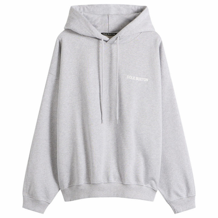 Photo: Cole Buxton Men's CB Sportswear Hoodie in Light Grey Marl