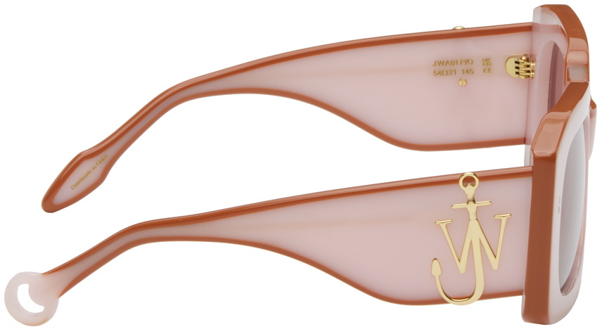 JW Anderson SSENSE Exclusive Pink & Orange Bumper Sunglasses