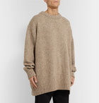 Maison Margiela - Oversized Donegal Wool-Blend Sweater - Brown