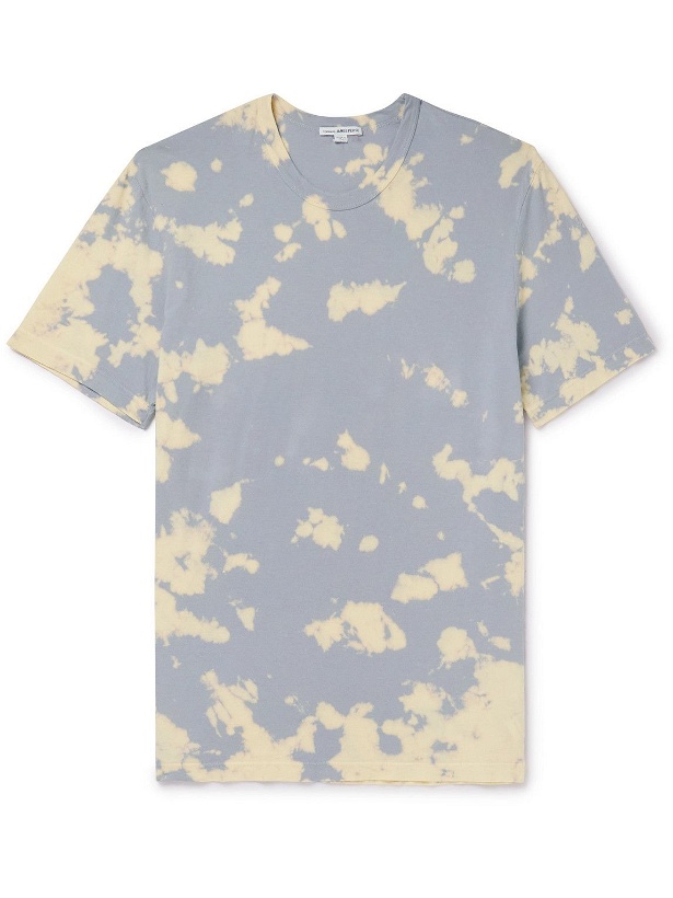 Photo: James Perse - Bleached Combed Cotton-Jersey T-Shirt - Blue
