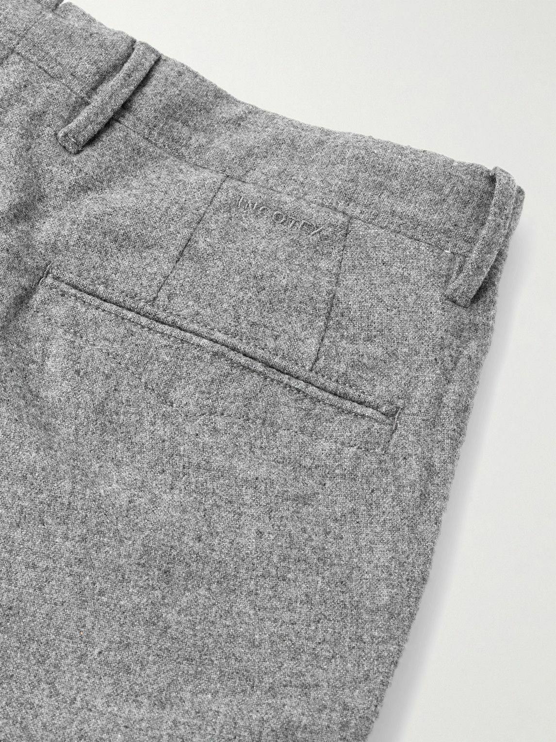 Incotex - Slim-Leg Virgin Wool-Blend Trousers - Gray