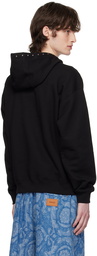Versace Black Studded Varsity Hoodie