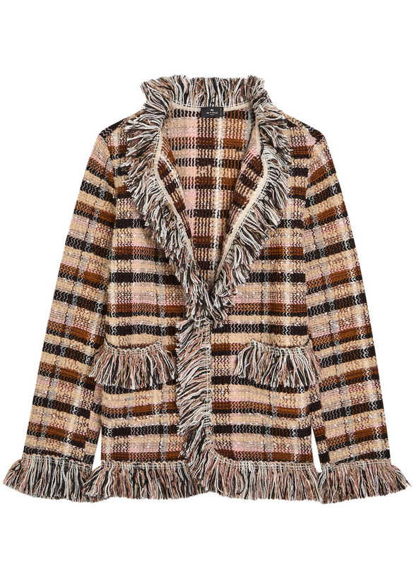 Photo: Etro Striped Fringed Woven Jacket Multicoloured 1