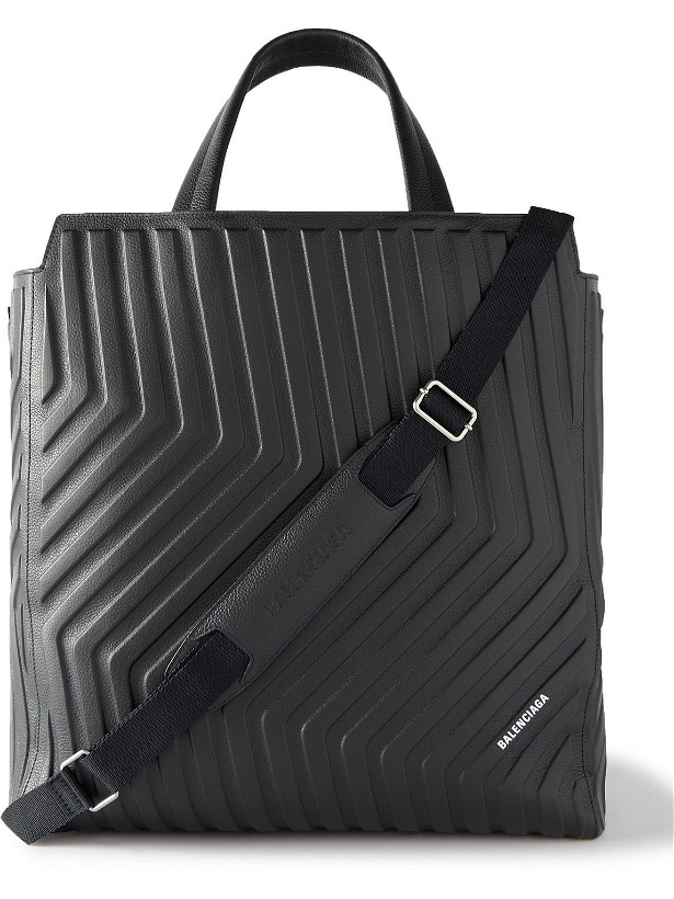 Photo: Balenciaga - Car Medium North-South Embossed Full-Grain Leather Tote Bag