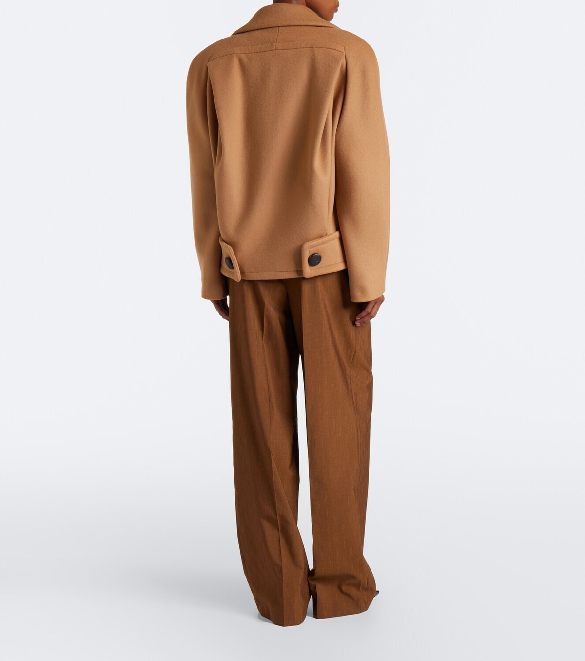 Stella McCartney Wool and silk wide-leg pants