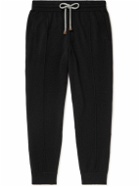Brunello Cucinelli - Tapered Panelled Cashmere Sweatpants - Black
