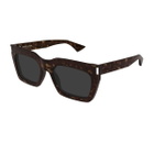 Saint Laurent Eyewear Saint Laurent Sl 810 Linea Corner Angle 002 Havana Crystal Grey Sunglasses