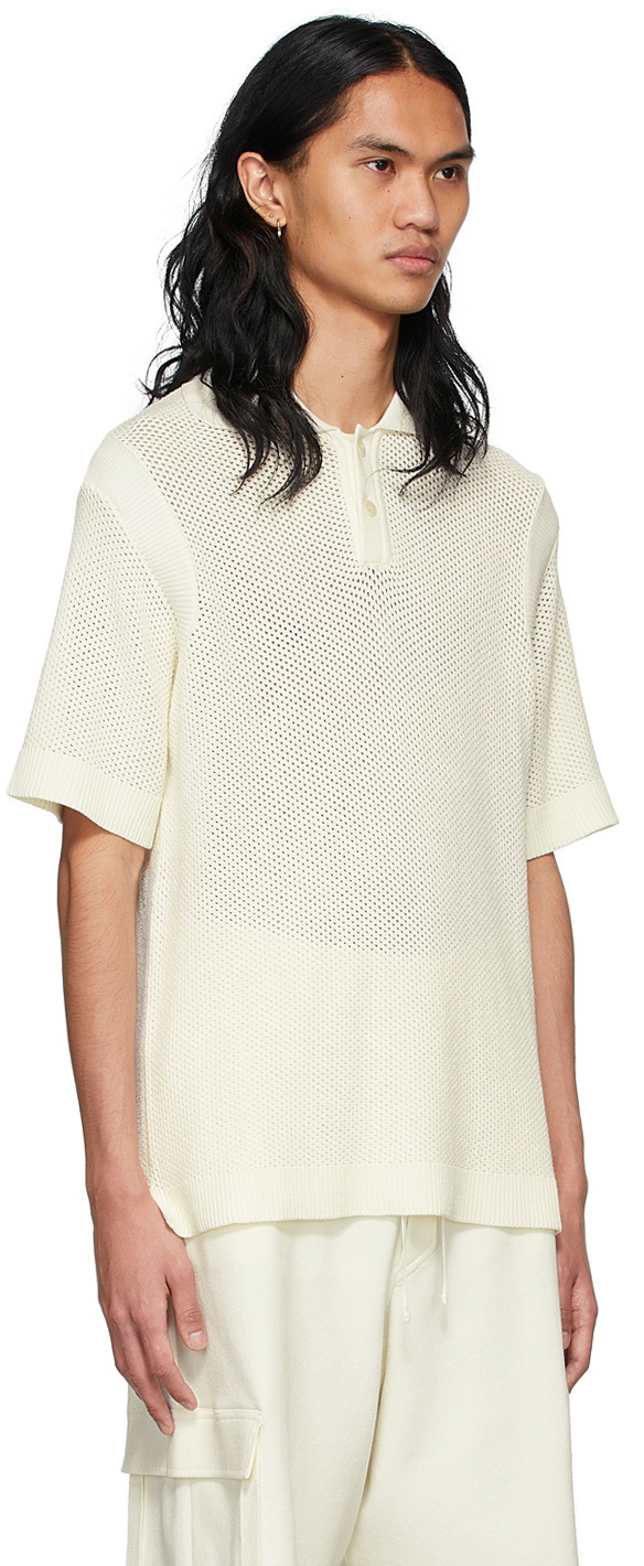 ANDREĀDAMO SSENSE Exclusive Off-White Viscose Polo