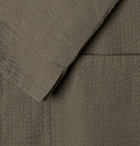 Officine Generale - Cotton-Seersucker Suit Jacket - Green