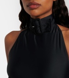 Courrèges Buckle-detail crepé bodysuit