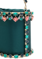 Rosantica Holli Buganville Crystal-embellished Satin top Handle bag - Teal - One Size