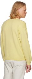 AURALEE Yellow Crewneck Sweater