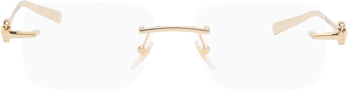 Gucci Gold Horsebit Top Bar Glasses