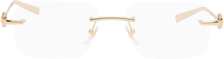 Photo: Gucci Gold Horsebit Top Bar Glasses