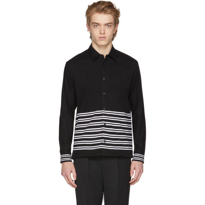 Photo: McQ Alexander McQueen Black Half Stripe Shirt