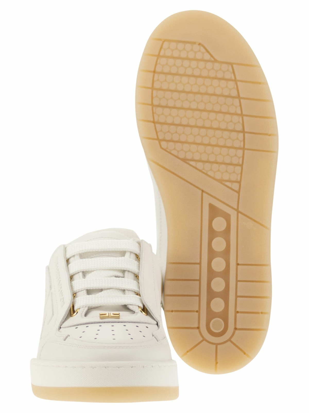 スニーカー ELISABETTA FRANCHI Leather sneakers with logo Elisabetta Franchi Low-top sneakers for Women | Online Sale