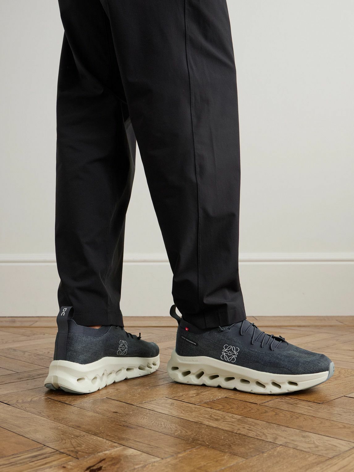 LOEWE - ON Cloudtilt 8 Mesh and Stretch-Knit Running Sneakers - Gray