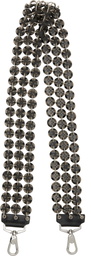 Stefan Cooke Black & Silver Button Bag Strap