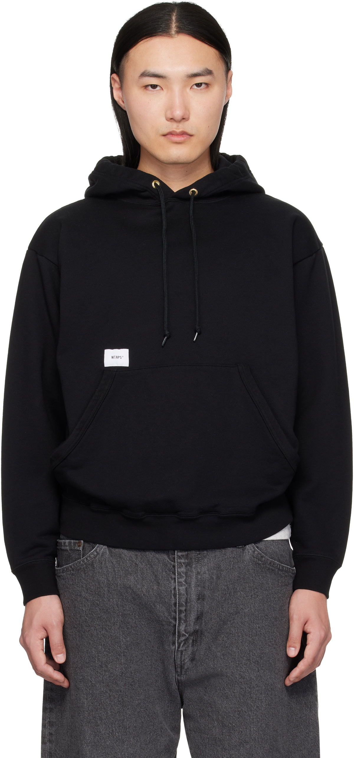 WTAPS Men's Sign Sneak Hoodie in Black WTAPS