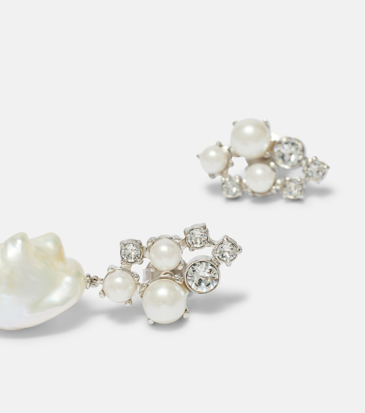 Givenchy Crystal and faux pearl-embellished earrings