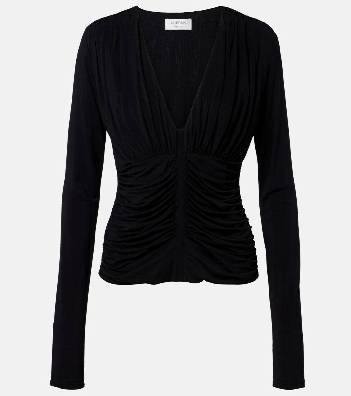Sportmax Ruched crêpe top