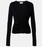 Sportmax Ruched crêpe top