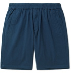 Folk - Crinkled-Cotton Shorts - Blue
